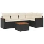 6-piece garden sofa set and black synthetic rattan cushions by , Garden sets - Ref: Foro24-3258353, Price: 355,68 €, Discount: %