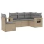 Garden sofa set with cushions 5 pieces beige synthetic rattan by , Garden sets - Ref: Foro24-3252506, Price: 373,41 €, Discou...