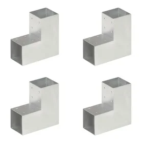 L-Pfostenverbinder, 4 Stück, verzinktes Metall, 91 x 91 mm von vidaXL, Zaunpfosten - Ref: Foro24-145470, Preis: 57,10 €, Raba...