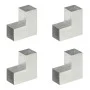L-Pfostenverbinder, 4 Stück, verzinktes Metall, 91 x 91 mm von vidaXL, Zaunpfosten - Ref: Foro24-145470, Preis: 57,08 €, Raba...
