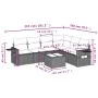 7-piece garden dining set and black synthetic rattan cushions by , Garden sets - Ref: Foro24-3252552, Price: 486,94 €, Discou...