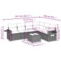 7-teiliges Garten-Essset und schwarze Kissen aus synthetischem Rattan von , Gartensets - Ref: Foro24-3252552, Preis: 479,00 €...