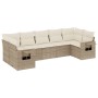 Set sofás de jardín 7 piezas y cojines ratán sintético beige de , Conjuntos de jardín - Ref: Foro24-3252925, Precio: 505,68 €...