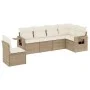Garden sofa set with cushions 6 pieces beige synthetic rattan by , Garden sets - Ref: Foro24-3252565, Price: 465,81 €, Discou...