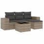 Garden sofa set with cushions 5 pieces gray synthetic rattan by , Garden sets - Ref: Foro24-3254817, Price: 318,67 €, Discoun...