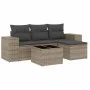 Juego de sofás jardín con cojines 5 pzas ratán sintético gris de , Conjuntos de jardín - Ref: Foro24-3254817, Precio: 318,23 ...