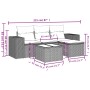 Garden sofa set with cushions 5 pieces gray synthetic rattan by , Garden sets - Ref: Foro24-3254817, Price: 318,67 €, Discoun...