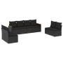 8-teiliges Gartensofa-Set und schwarze synthetische Rattankissen von , Gartensets - Ref: Foro24-3258289, Preis: 482,33 €, Rab...