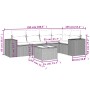 Gartensofa-Set mit Kissen, 6-teilig, beiges synthetisches Rattan von , Gartensets - Ref: Foro24-3254876, Preis: 423,35 €, Rab...