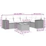 Gartensofa-Set mit Kissen, 6-teilig, beiges synthetisches Rattan von , Gartensets - Ref: Foro24-3254876, Preis: 448,17 €, Rab...