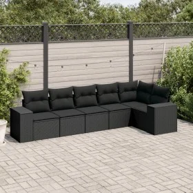 6-piece garden sofa set and black synthetic rattan cushions by , Garden sets - Ref: Foro24-3222584, Price: 463,49 €, Discount: %