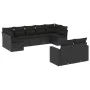 8-piece garden sofa set and black synthetic rattan cushions by , Modular outdoor sofas - Ref: Foro24-3251752, Price: 606,34 €...