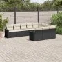 Garden sofa set 10 pieces with black synthetic rattan cushions by , Modular outdoor sofas - Ref: Foro24-3251823, Price: 587,3...