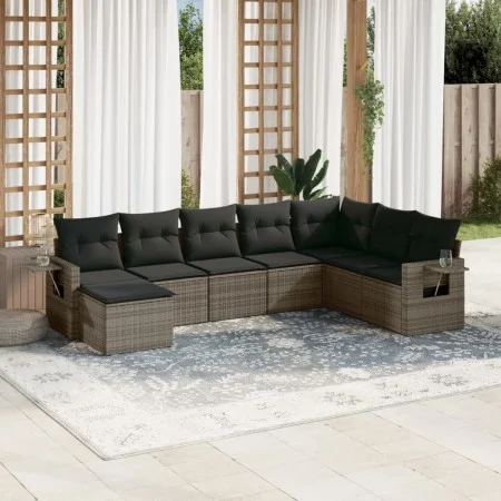 8-piece garden sofa set and gray synthetic rattan cushions by , Garden sets - Ref: Foro24-3252897, Price: 495,70 €, Discount: %