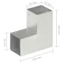 L-Pfostenverbinder, 4 Stück, verzinktes Metall, 91 x 91 mm von vidaXL, Zaunpfosten - Ref: Foro24-145470, Preis: 57,08 €, Raba...