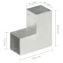 L-Pfostenverbinder, 4 Stück, verzinktes Metall, 91 x 91 mm von vidaXL, Zaunpfosten - Ref: Foro24-145470, Preis: 58,37 €, Raba...