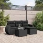 5-teiliges Gartenmöbel-Set und schwarze synthetische Rattankissen von , Gartensets - Ref: Foro24-3253612, Preis: 321,76 €, Ra...