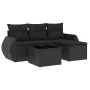 5-teiliges Gartenmöbel-Set und schwarze synthetische Rattankissen von , Gartensets - Ref: Foro24-3253612, Preis: 321,76 €, Ra...