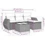 5-teiliges Gartenmöbel-Set und schwarze synthetische Rattankissen von , Gartensets - Ref: Foro24-3253612, Preis: 321,76 €, Ra...