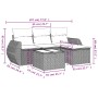 5-teiliges Gartenmöbel-Set und schwarze synthetische Rattankissen von , Gartensets - Ref: Foro24-3253612, Preis: 329,81 €, Ra...
