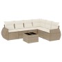 7-piece garden sofa set and beige synthetic rattan cushions by , Garden sets - Ref: Foro24-3253755, Price: 524,06 €, Discount: %