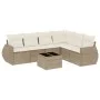 7-piece garden sofa set and beige synthetic rattan cushions by , Garden sets - Ref: Foro24-3253755, Price: 525,64 €, Discount: %