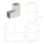 L-Pfostenverbinder, 4 Stück, verzinktes Metall, 91 x 91 mm von vidaXL, Zaunpfosten - Ref: Foro24-145470, Preis: 57,08 €, Raba...