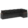 Set de sofás de jardín 6 piezas y cojines ratán sintético negro de , Conjuntos de jardín - Ref: Foro24-3258387, Precio: 411,2...