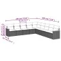 8-teiliges Gartensofa-Set und schwarze synthetische Rattankissen von , Gartensets - Ref: Foro24-3258457, Preis: 556,75 €, Rab...