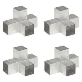 Pfostenverbinder aus verzinktem Metall, 4 Stück, 91 x 91 mm von vidaXL, Zaunpfosten - Ref: Foro24-145476, Preis: 80,42 €, Rab...