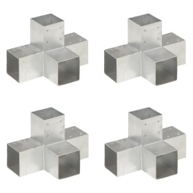 Post connectors in X 4 pcs galvanized metal 91x91 mm by vidaXL, fence posts - Ref: Foro24-145476, Price: 81,83 €, Discount: %