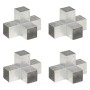 Pfostenverbinder aus verzinktem Metall, 4 Stück, 91 x 91 mm von vidaXL, Zaunpfosten - Ref: Foro24-145476, Preis: 81,83 €, Rab...