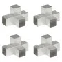 Post connectors in X 4 pcs galvanized metal 91x91 mm by vidaXL, fence posts - Ref: Foro24-145476, Price: 80,42 €, Discount: %
