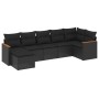 7-teiliges Garten-Essset und schwarze Kissen aus synthetischem Rattan von , Gartensets - Ref: Foro24-3258590, Preis: 466,50 €...