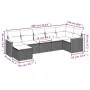 7-piece garden dining set and black synthetic rattan cushions by , Garden sets - Ref: Foro24-3258590, Price: 444,66 €, Discou...