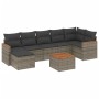 8-teiliges Gartensofa-Set und graue synthetische Rattankissen von , Gartensets - Ref: Foro24-3258602, Preis: 477,99 €, Rabatt: %