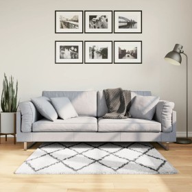 PAMPLONA moderner Langflorteppich in Creme und Schwarz, 120 x 120 cm von , Teppiche - Ref: Foro24-375365, Preis: 37,04 €, Rab...