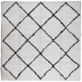 PAMPLONA moderner Langflorteppich in Creme und Schwarz, 120 x 120 cm von , Teppiche - Ref: Foro24-375365, Preis: 37,04 €, Rab...