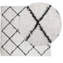 PAMPLONA moderner Langflorteppich in Creme und Schwarz, 120 x 120 cm von , Teppiche - Ref: Foro24-375365, Preis: 37,04 €, Rab...