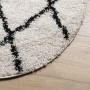 Modern high pile rug PAMPLONA cream and black Ø 160 cm by , Rugs - Ref: Foro24-375378, Price: 50,88 €, Discount: %