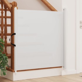 Puerta retráctil para mascotas blanca 82,5x125 cm