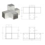 Pfostenverbinder aus verzinktem Metall, 4 Stück, 91 x 91 mm von vidaXL, Zaunpfosten - Ref: Foro24-145476, Preis: 81,83 €, Rab...