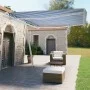 Toldo de pie automático azul y blanco 450x350 cm de , Toldos - Ref: Foro24-3069646, Precio: 659,11 €, Descuento: %