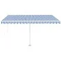 Automatische blau-weiße Fußmarkise 450x350 cm von , Markisen - Ref: Foro24-3069646, Preis: 659,12 €, Rabatt: %