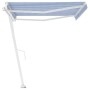 Automatische blau-weiße Fußmarkise 450x350 cm von , Markisen - Ref: Foro24-3069646, Preis: 671,84 €, Rabatt: %