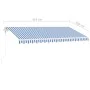 Automatic blue and white freestanding awning 450x350 cm by , Awnings - Ref: Foro24-3069646, Price: 659,12 €, Discount: %