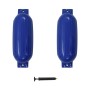 Parachoques para barco 2 unidades PVC azul 69x21,5 cm