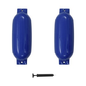 Parachoques de barco 2 piezas PVC azul 69x21,5 cm