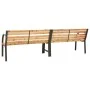 Banco doble de jardín madera maciza de abeto 225 cm de , Bancos de jardín - Ref: Foro24-319575, Precio: 154,82 €, Descuento: %