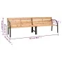 Banco doble de jardín madera maciza de abeto 225 cm de , Bancos de jardín - Ref: Foro24-319575, Precio: 154,82 €, Descuento: %